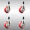 Service Caster 4 Inch 316SS Red Poly Swivel 1-1/4 Inch Expanding Stem Caster Set Brake SCC SCC-SS316EX20S414-PPUB-RED-TLB-114-4 - alternate 1